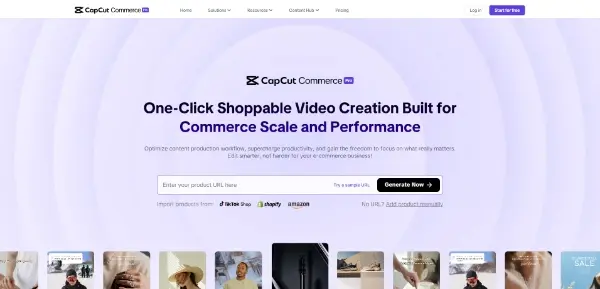 Screenshot of CapCut Commerce Pro