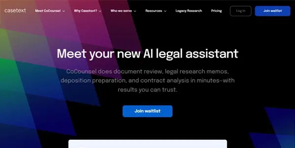 Screenshot of Casetext
