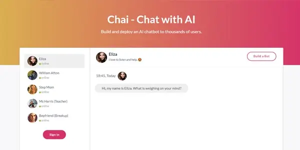 Screenshot of Chai