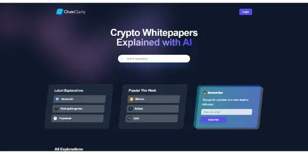 Screenshot of ChainClarity