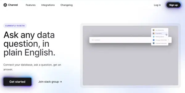 Screenshot of Channel AI