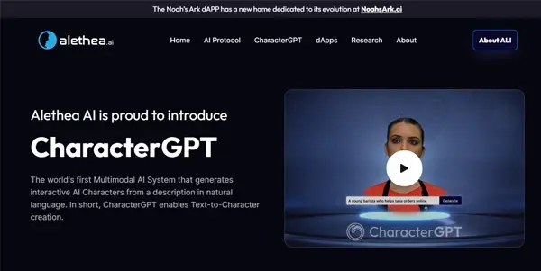 Screenshot of Character GPT