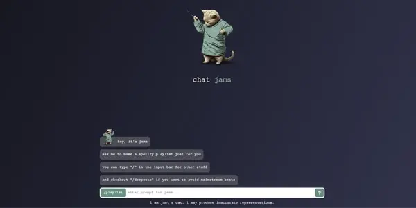 Screenshot of Chat Jams