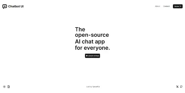 Screenshot of Chatbot UI