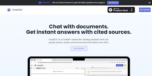 Screenshot of ChatDOC