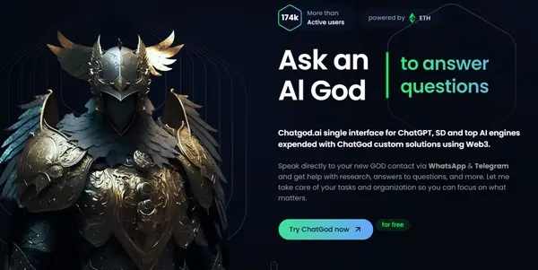 Screenshot of ChatGod