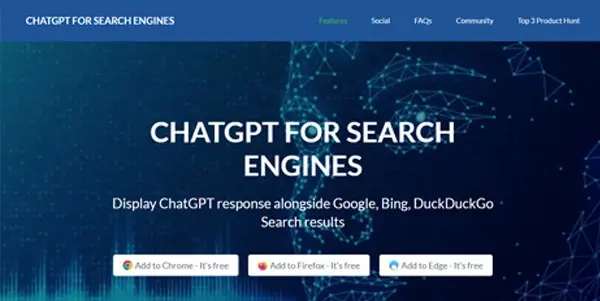 Screenshot of ChatGPT For Search Engines