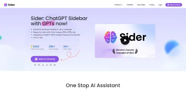 Screenshot of ChatGPT Sidebar