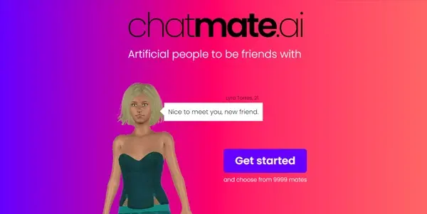 Screenshot of Chatmate AI