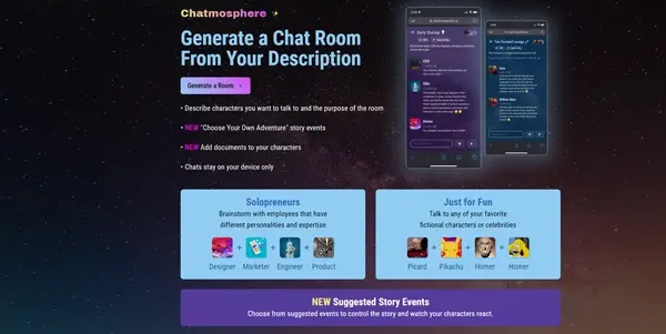Screenshot of Chatmosphere