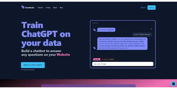 Screenshot of Chatnode