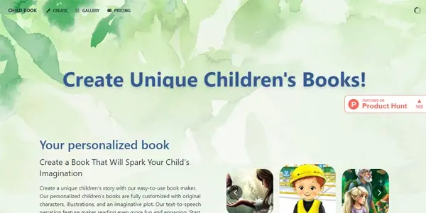 Screenshot of Child Book