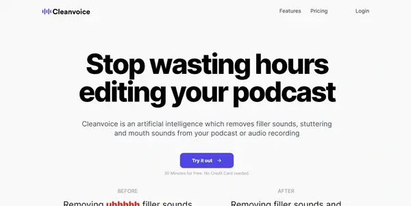 Screenshot of CleanVoice