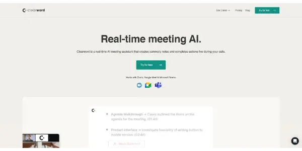 Screenshot of Clearword