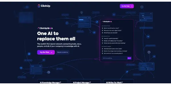 Screenshot of ClickUp Brain