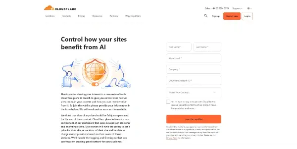 Screenshot of Cloudflare AI Value Tool