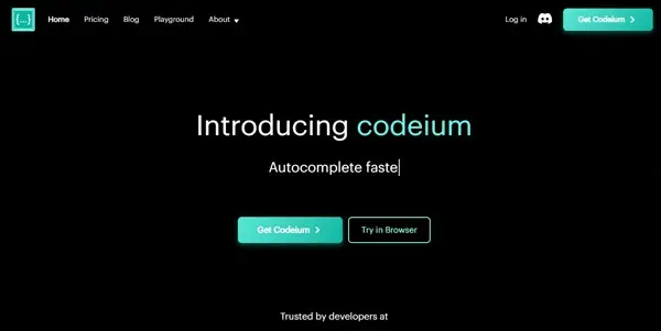 Screenshot of Codeium