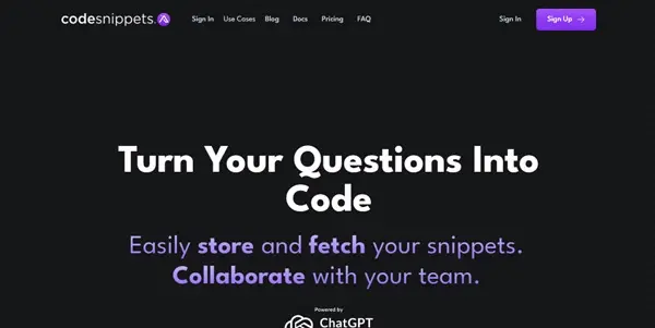 Screenshot of Codesnippets
