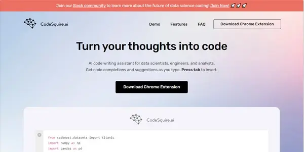 Screenshot of Codesquire AI