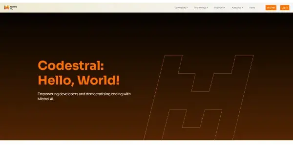 Screenshot of Codestral