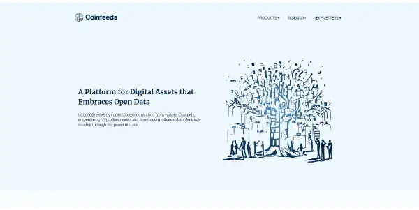 Screenshot of Coinfeeds.io