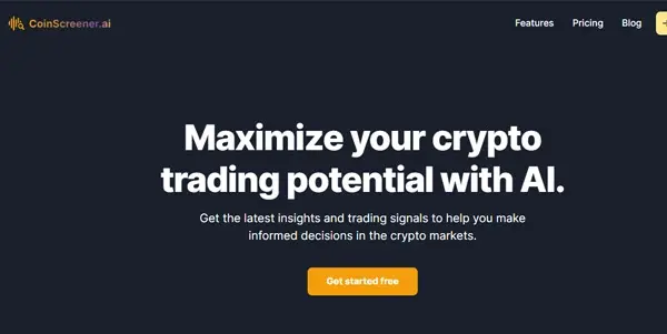 Screenshot of CoinScreener