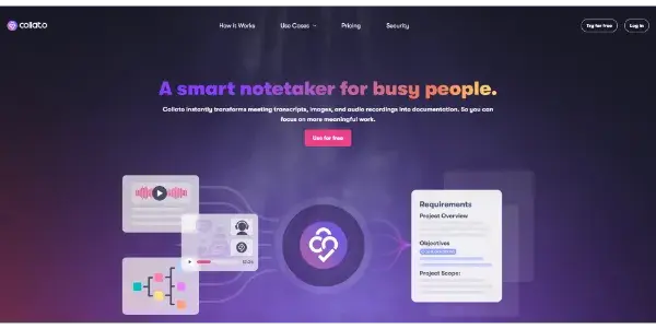 Screenshot of Collato AI
