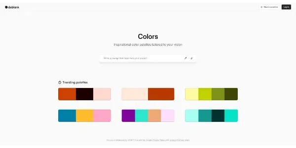 Screenshot of Colors by Deblank