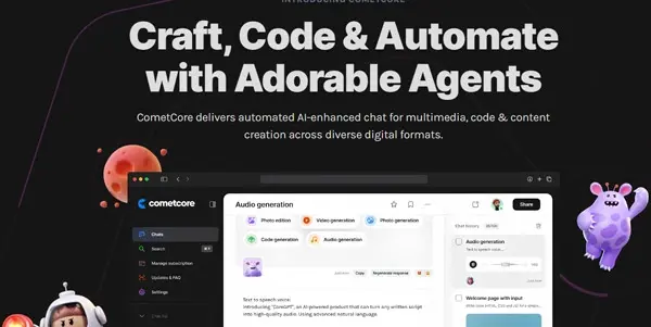 Screenshot of CometCore AI