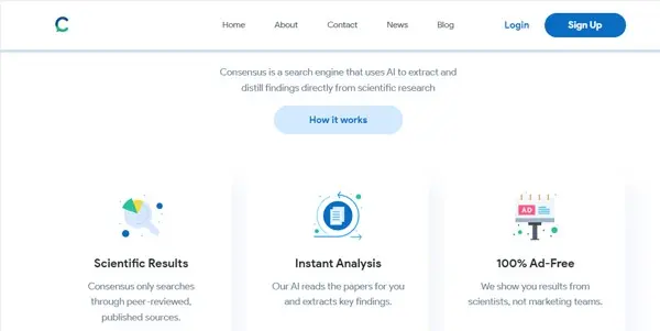 Screenshot of Consensus