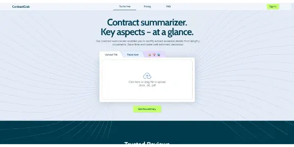 Screenshot of ContractCrab