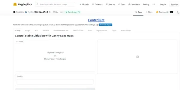 Screenshot of ControlNet