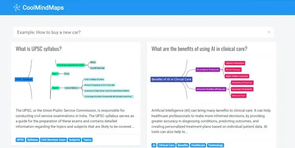 Screenshot of CoolMindMaps