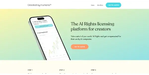 Screenshot of Created by Humans