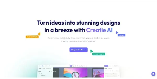 Screenshot of Creatie AI