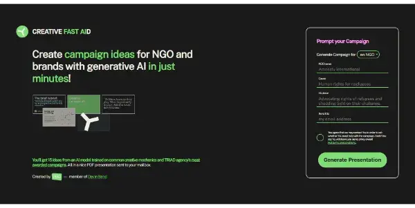 Screenshot of Creative Fast AID