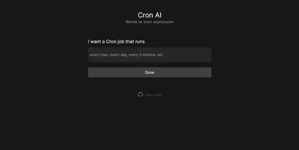 Screenshot of Cron AI