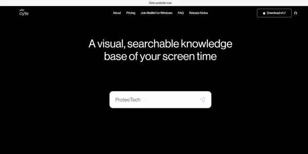 Screenshot of Cyte