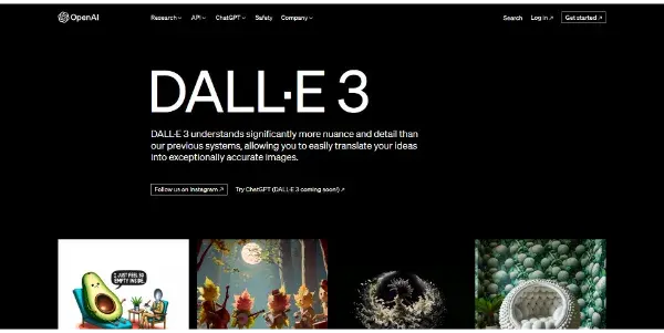 Screenshot of DALL·E 3
