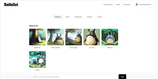 Screenshot of Dallelist