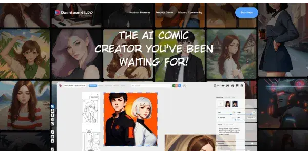 Screenshot of Dashtoon Studio