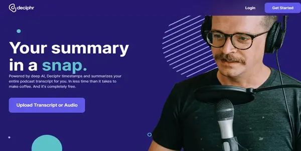 Screenshot of Deciphr AI