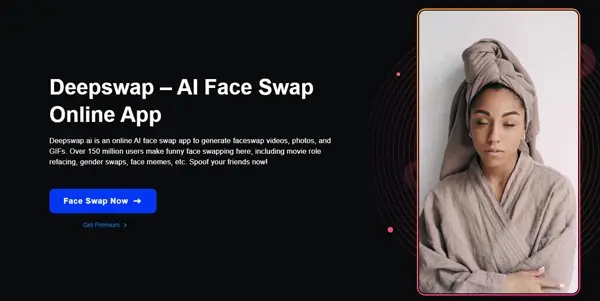 Screenshot of DeepSwap