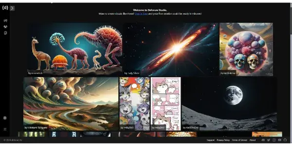 Screenshot of Deforum Studio