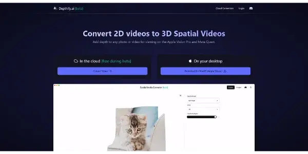 Screenshot of Depthify.ai
