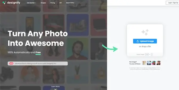 Screenshot of Designify