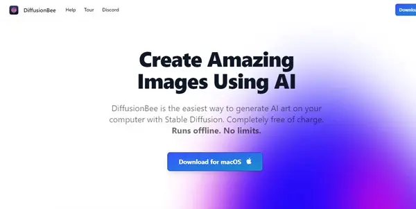 Screenshot of DiffusionBee