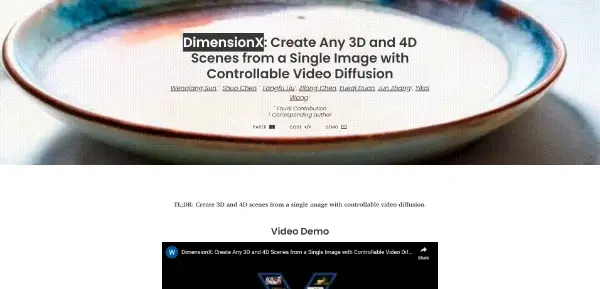 Screenshot of DimensionX