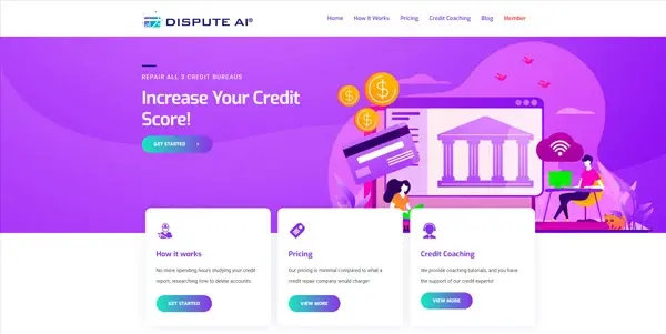 Screenshot of Dispute AI