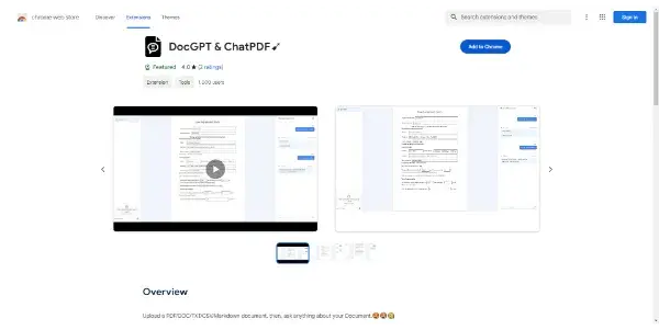 Screenshot of DocGPT